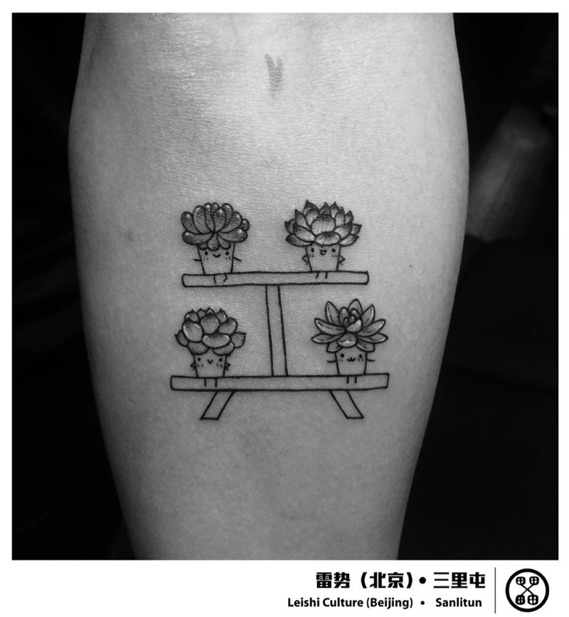 多肉纹身图片