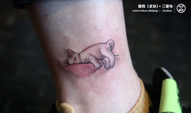 喵纹身图片