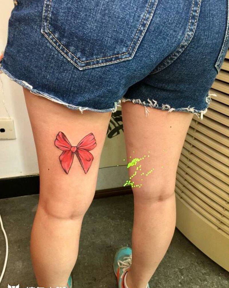 蝴蝶结纹身图片