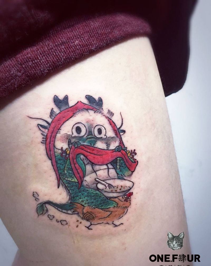 小龙人纹身图片