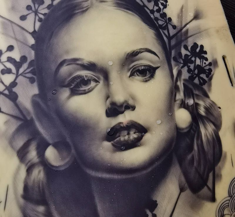 写实女郎 肖像纹身图片_欧美写实纹身图案