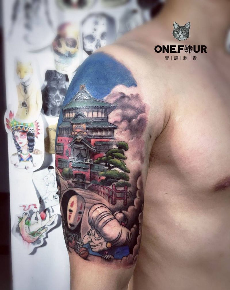 千与千寻纹身图片