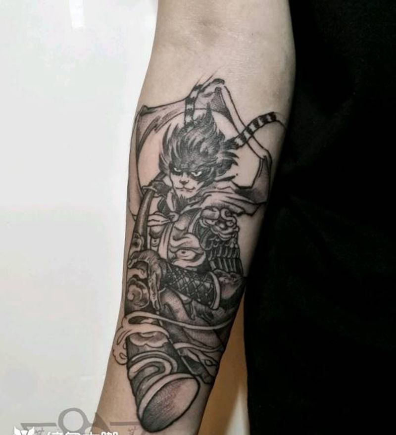 嗔心悟空纹身图片