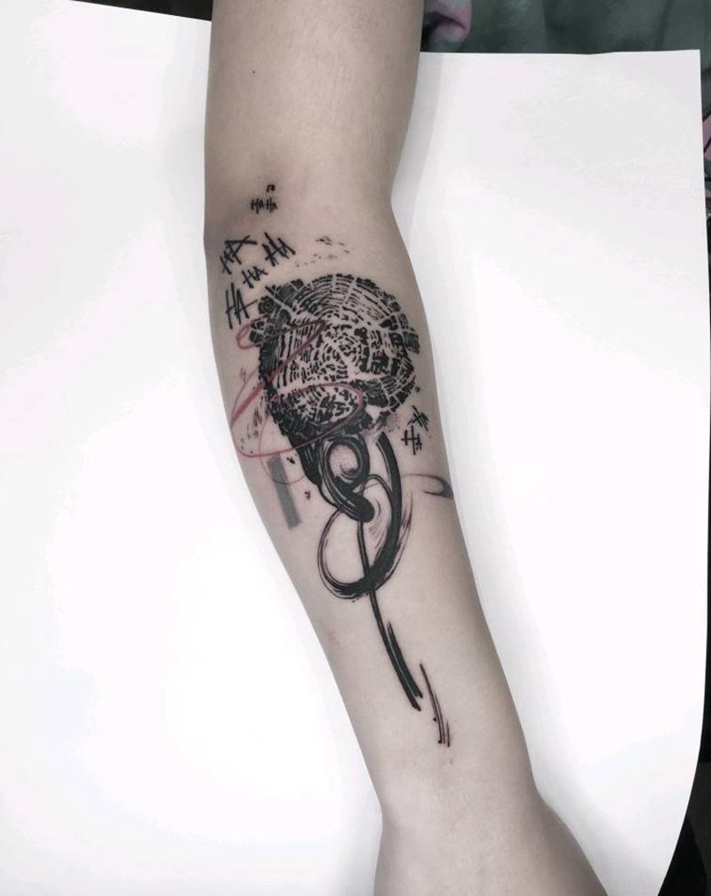 年轮纹身图片_手部图腾纹身图案