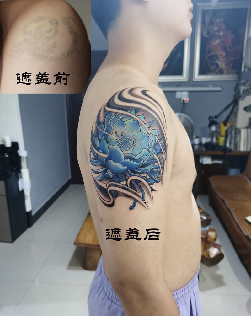 遮盖纹身图片_手臂新传统纹身图案