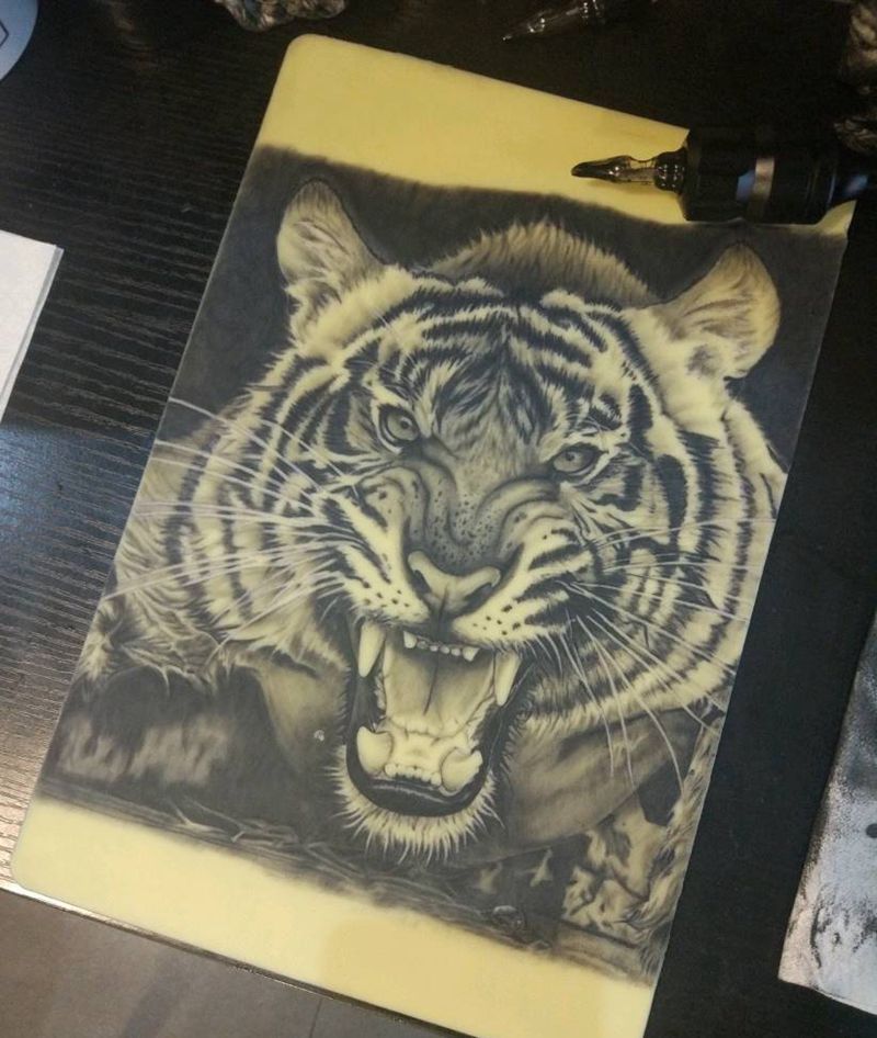 写实练习皮纹身图片