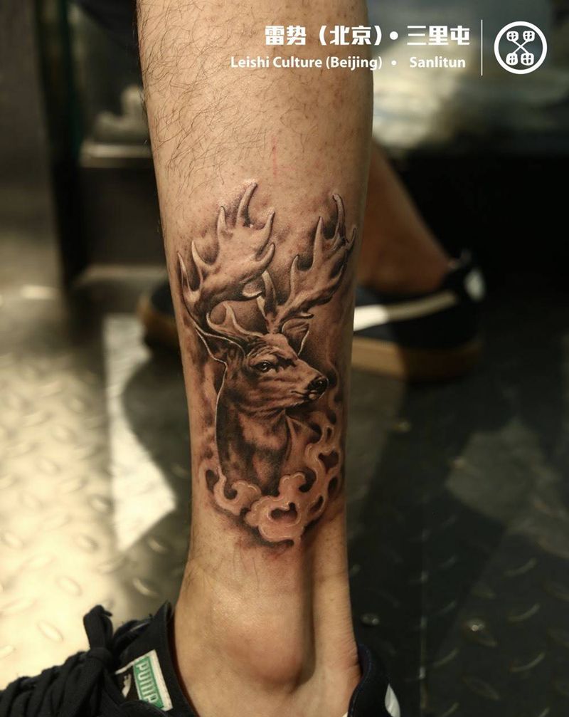 鹿纹身图片