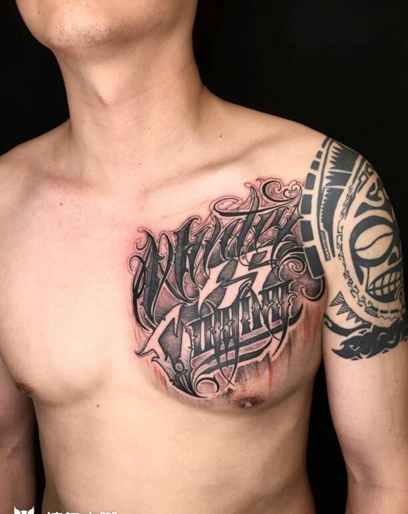 花体字纹身图片