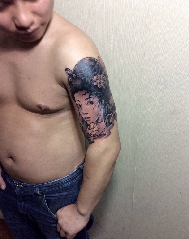 覆盖蝎子，大体完工，高光还没做纹身图片_长沙湖南艺姬纹身图案