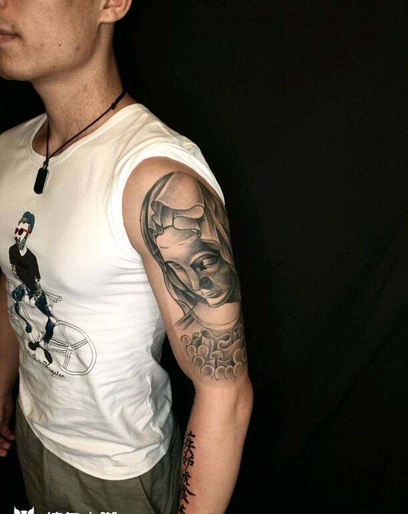 圣母恢复后纹身图片