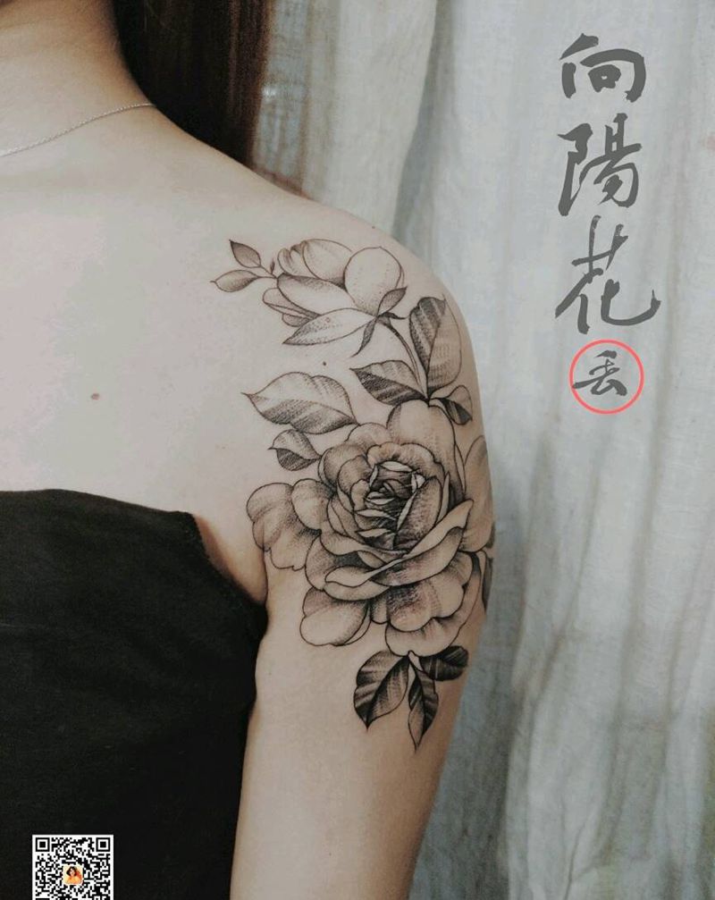 遮盖纹身图片_手臂点刺疤痕覆盖纹身图案