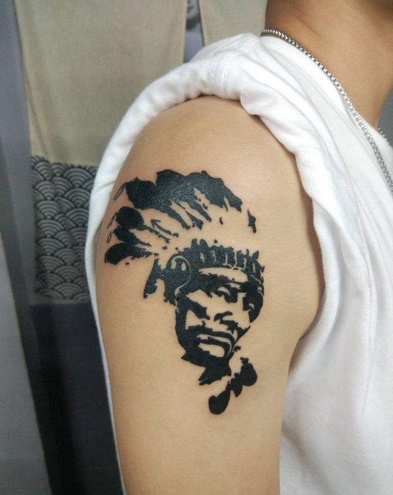 印第安纹身图片_手臂图腾纹身图案