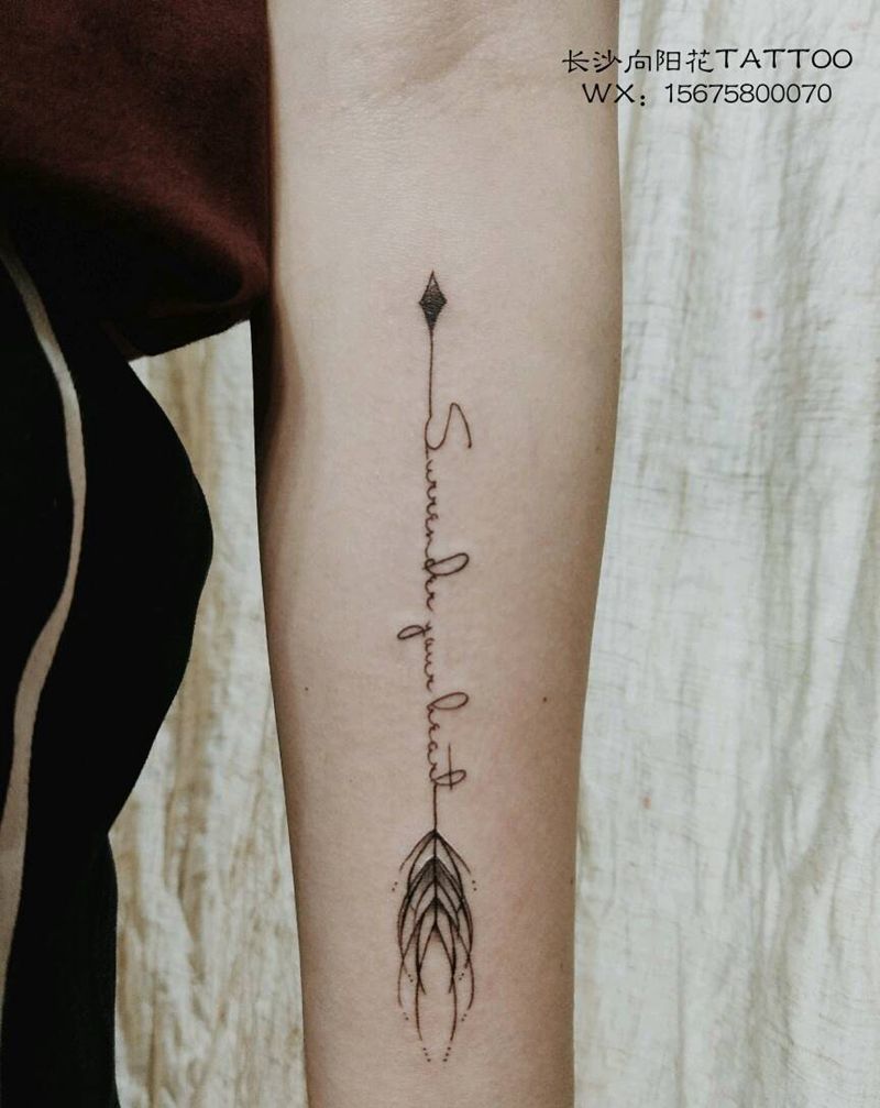小图纹身图片_手部图腾箭纹身图案