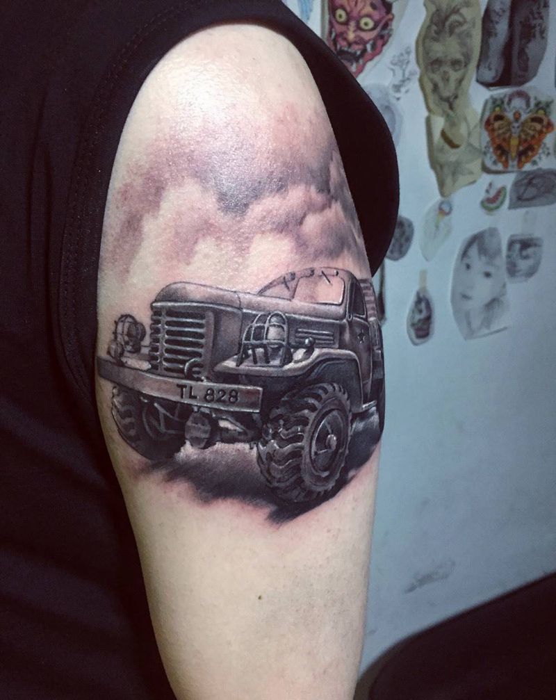 解放牌纹身图片