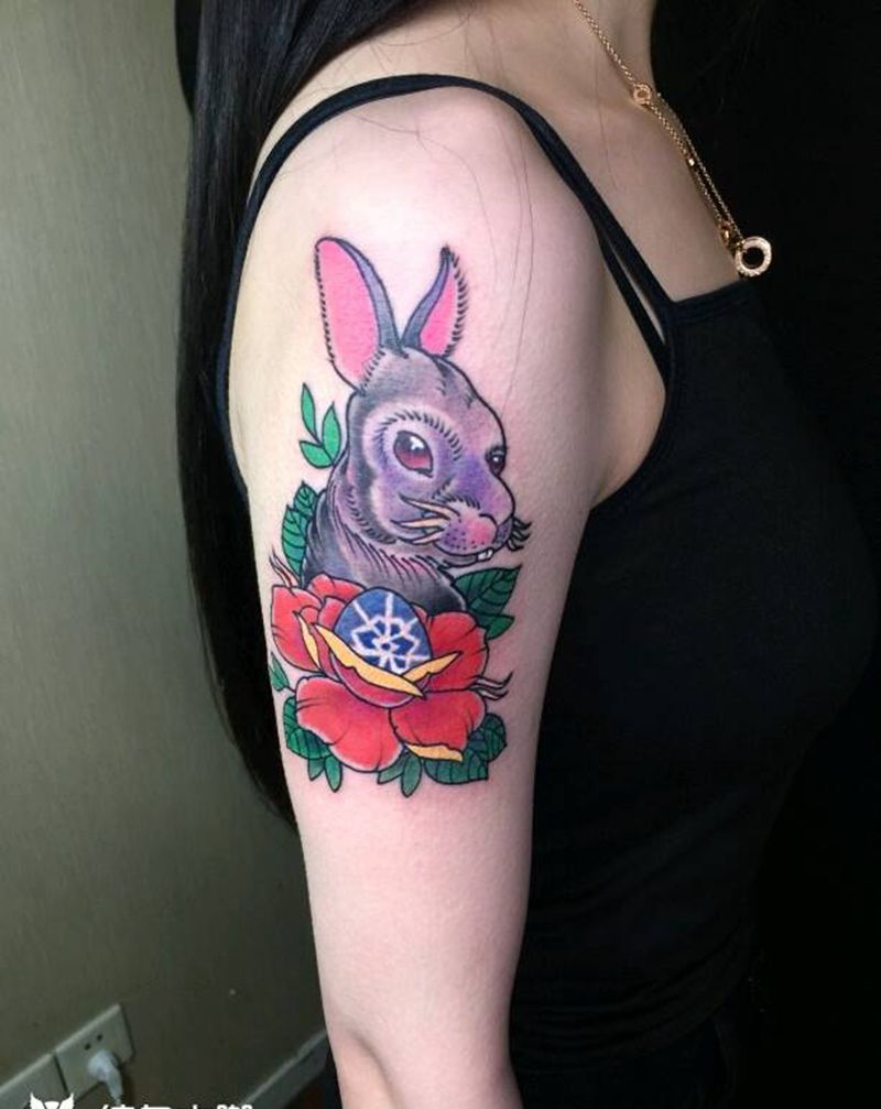 兔子纹身图片