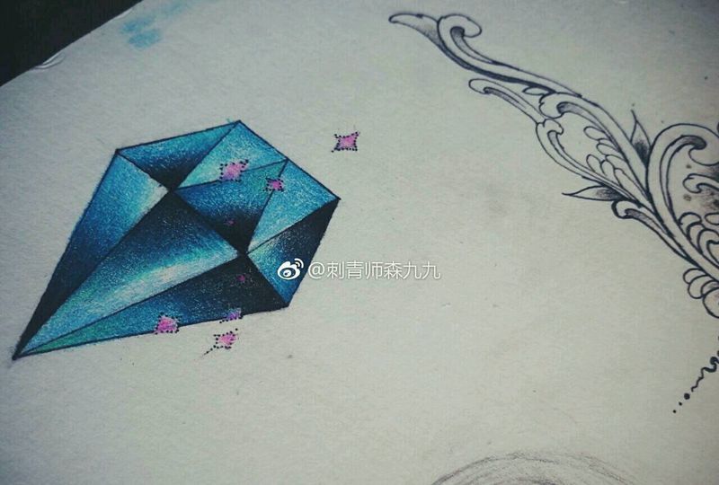 （原创）• 宝石蓝 完美夏天纹身图片