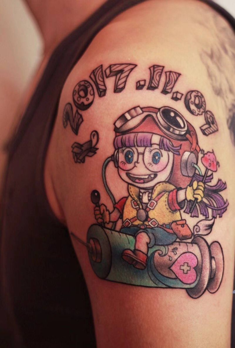 阿拉蕾纹身图片_手臂New School阿拉蕾纹身图案