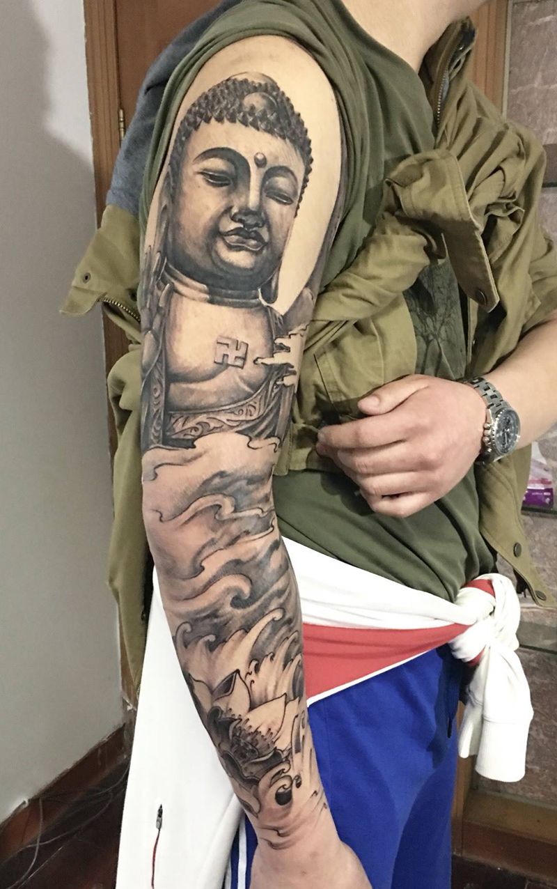 佛 未完成纹身图片