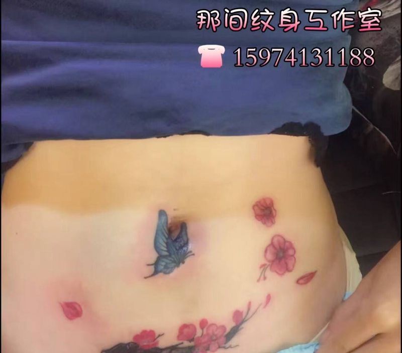 蝶恋花纹身图片