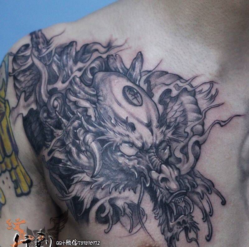日式龙纹身图片_传统动物鬼神纹身图案