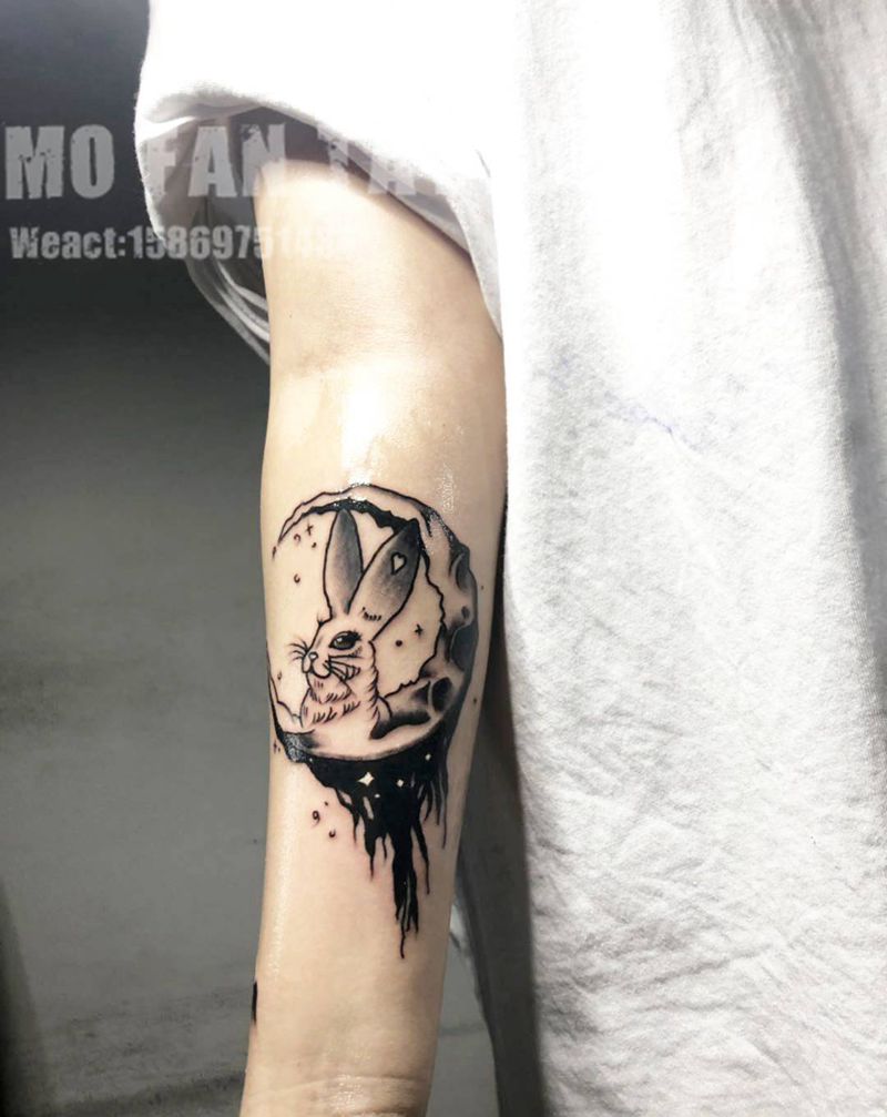 小兔子纹身图片_Old School纹身图案