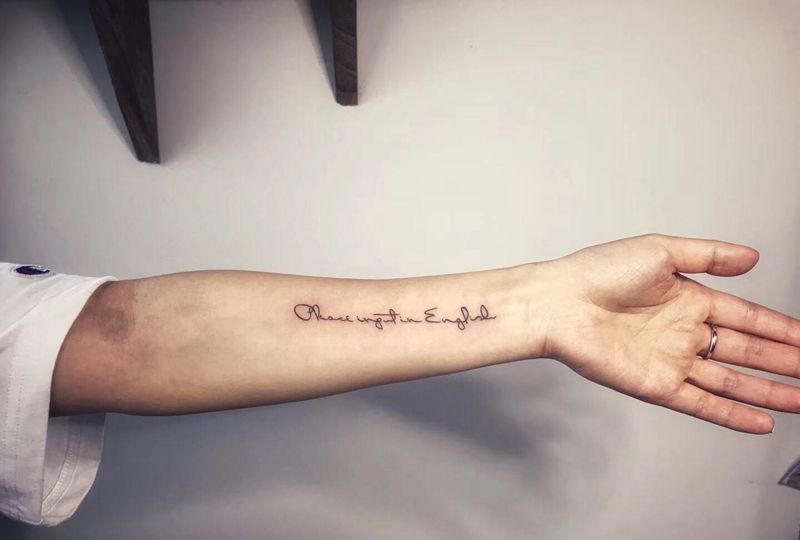 英文字母纹身图片_手臂纹身图案
