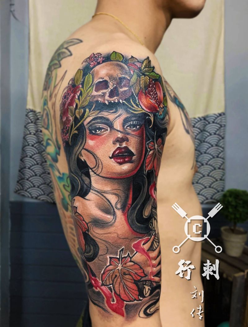 new school纹身图片_手臂New School纹身图案