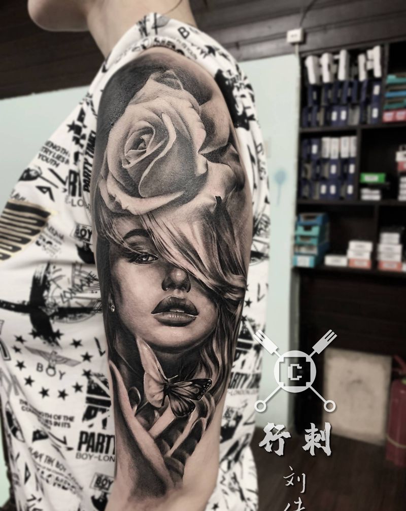 欧美纹身图片_手臂欧美写实纹身图案