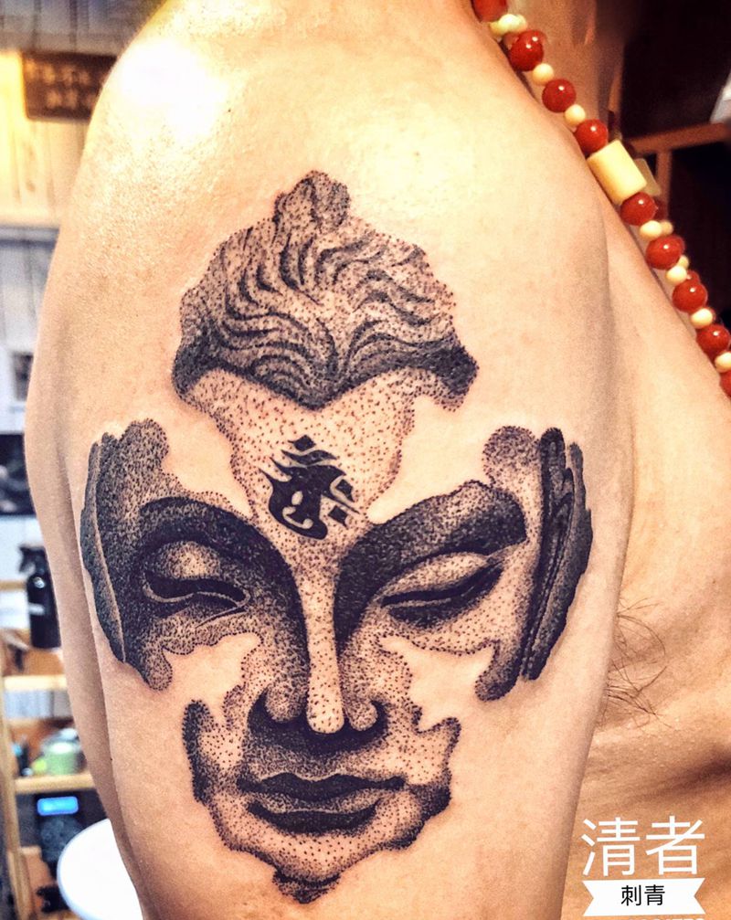 佛纹身图片_手臂纹身图案