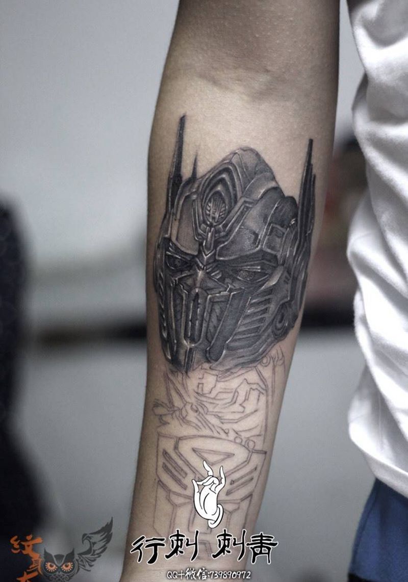 变形金刚 未完成纹身图片