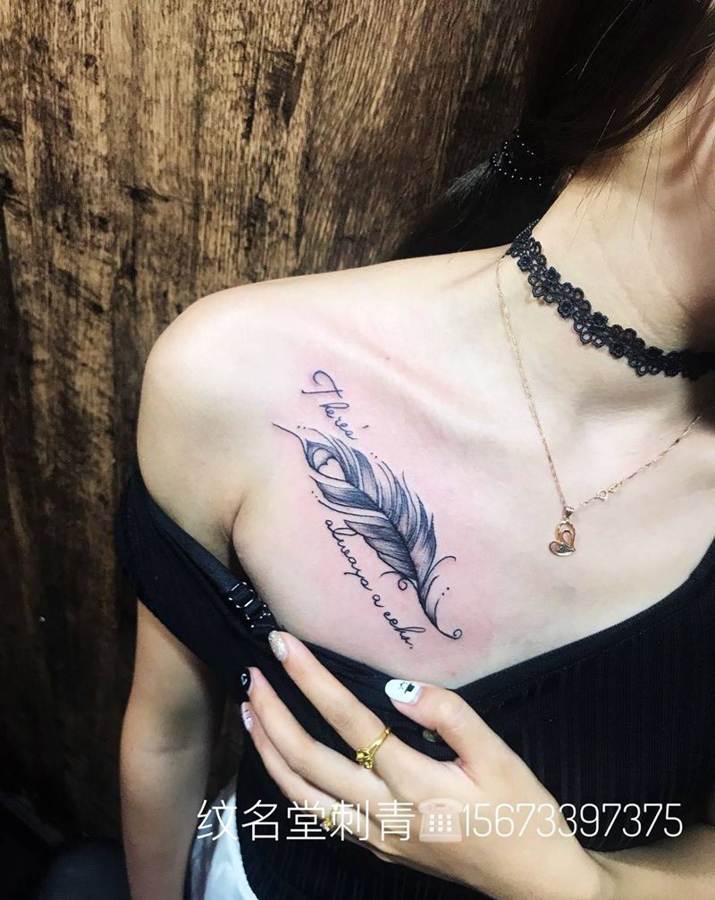 羽毛纹身图片