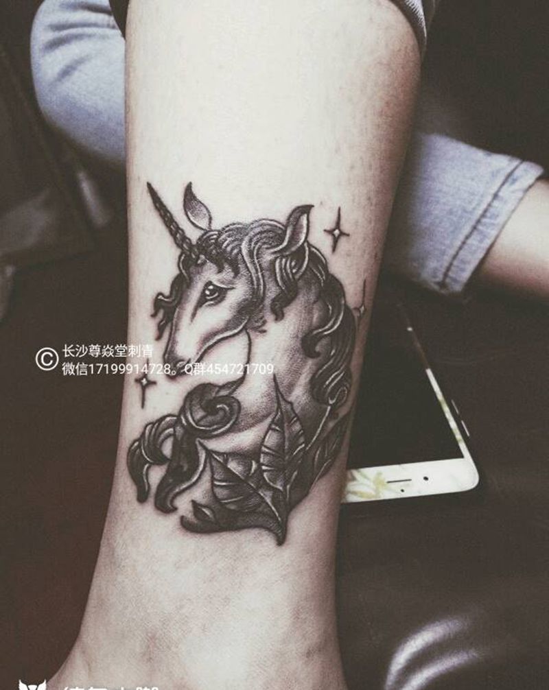 独角兽纹身图片