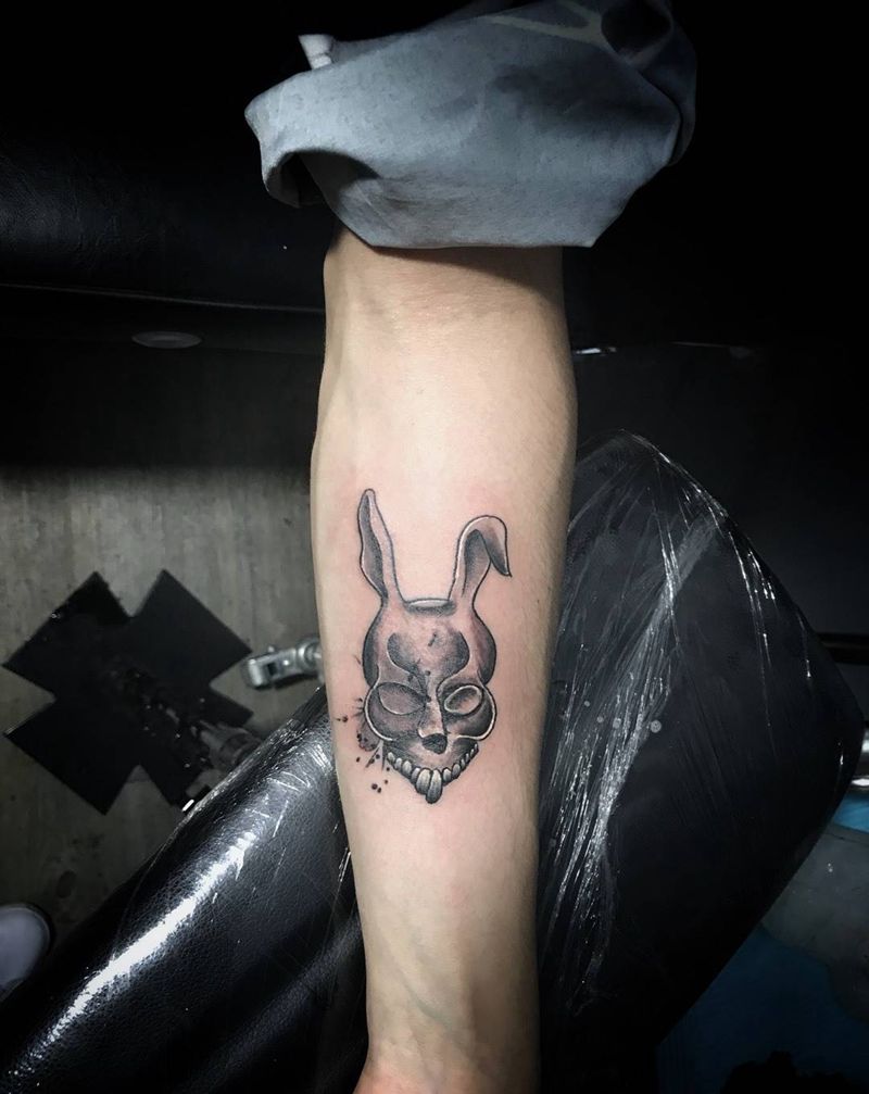 兔骷髅头纹身图片