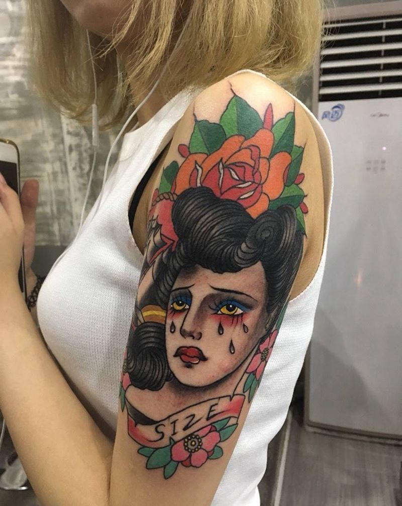 校园风纹身图片