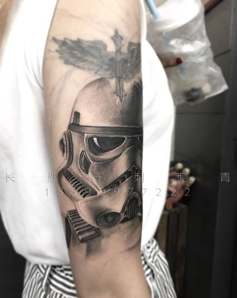 白武士 未完成纹身图片