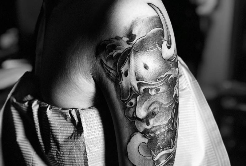 般若遮盖纹身图片