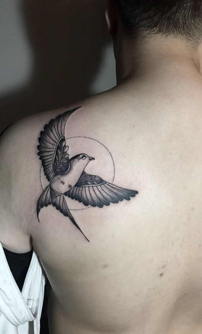 小鸟一只纹身图片