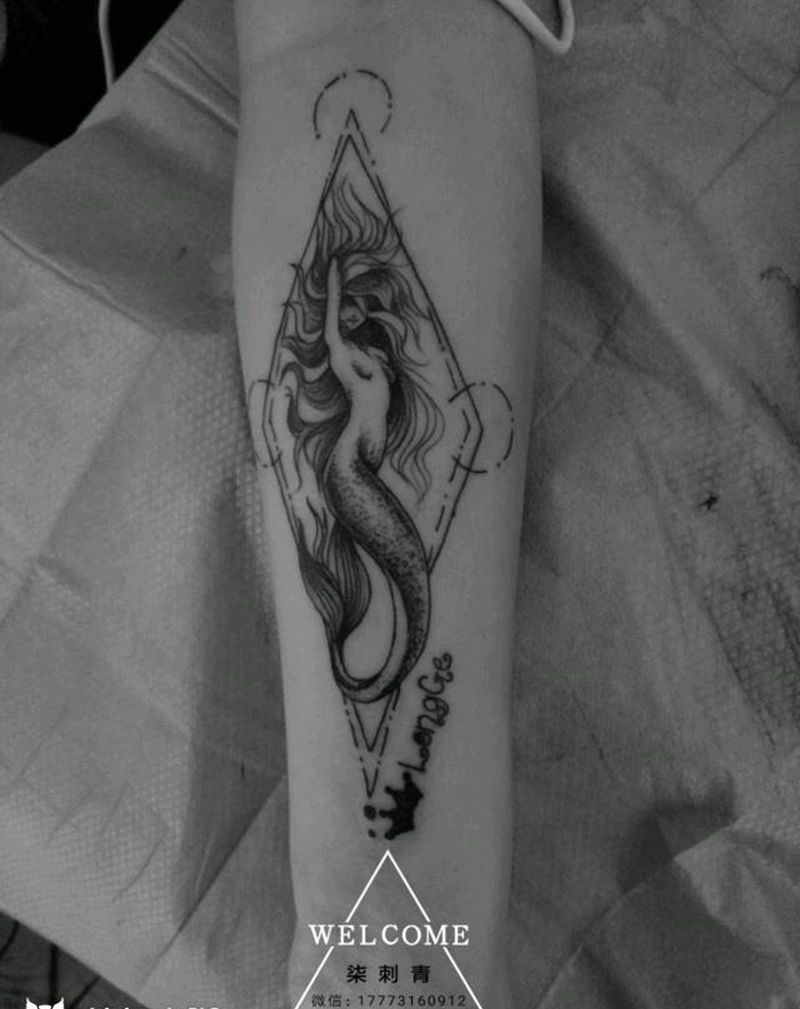 美人鱼纹身图片