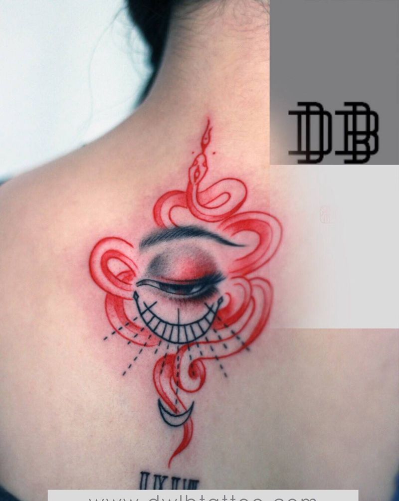 欧美小图纹身图片_手臂手部欧美写实水彩眼睛纹身图案