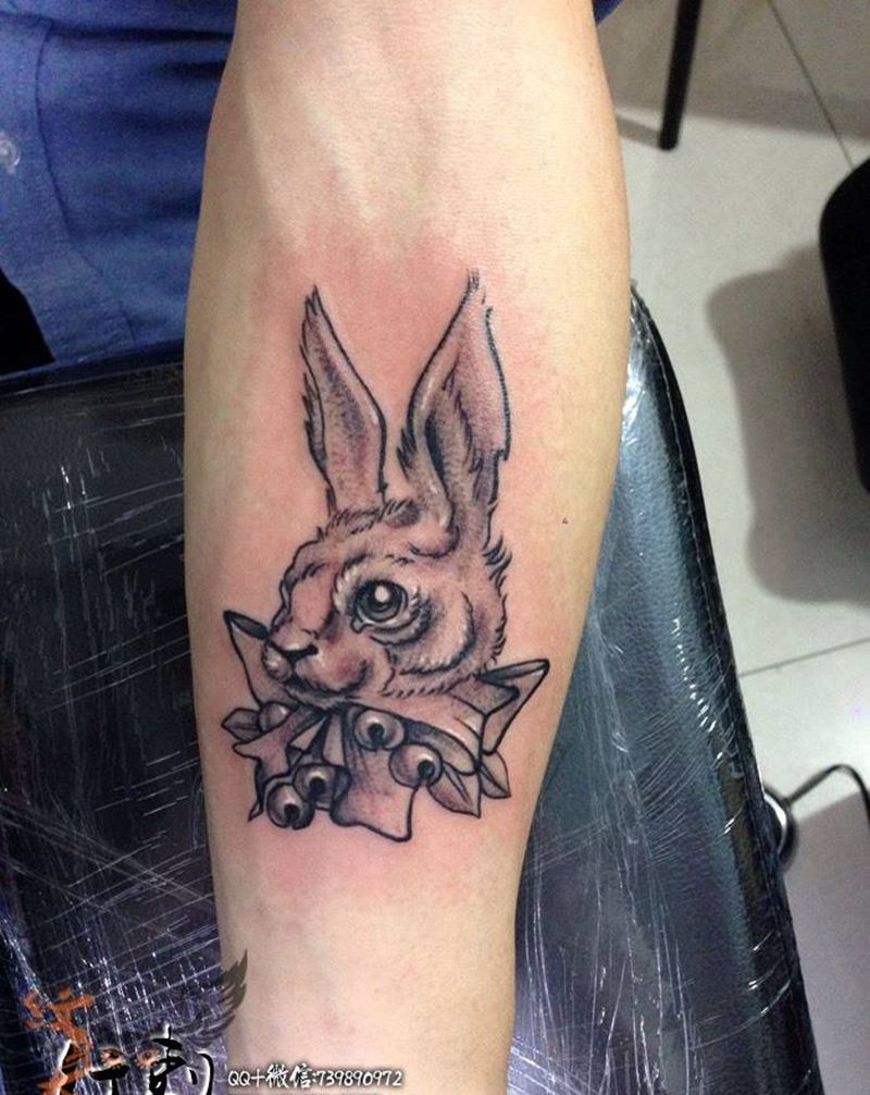 欧美小兔子纹身图片