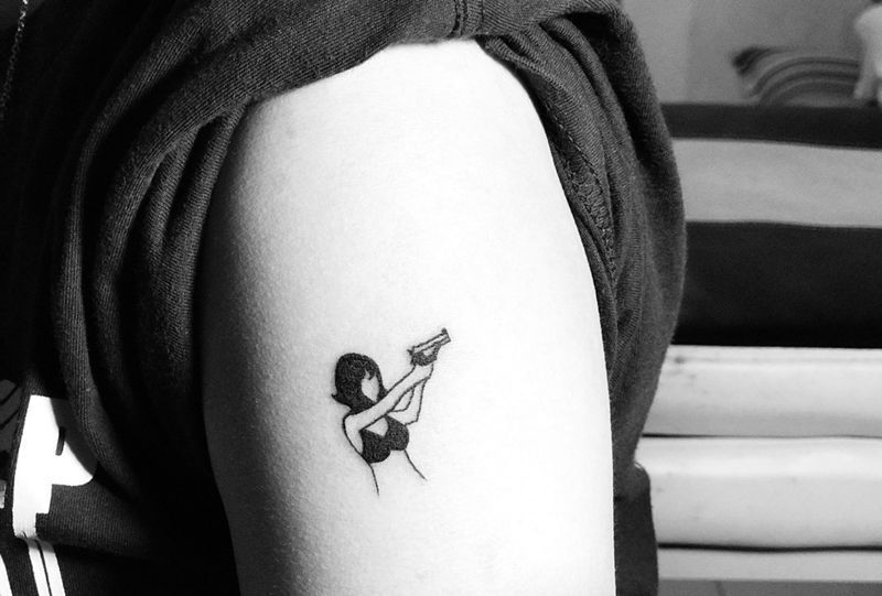 这个杀手有点冷纹身图片