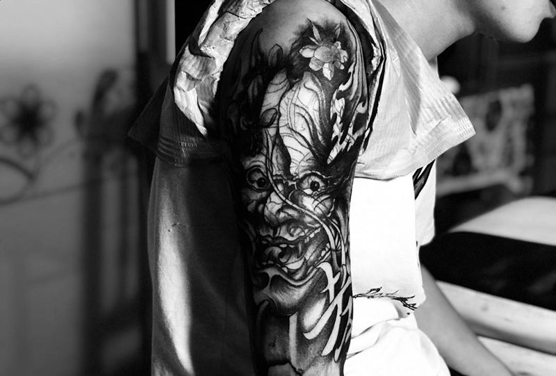 般若花臂纹身图片