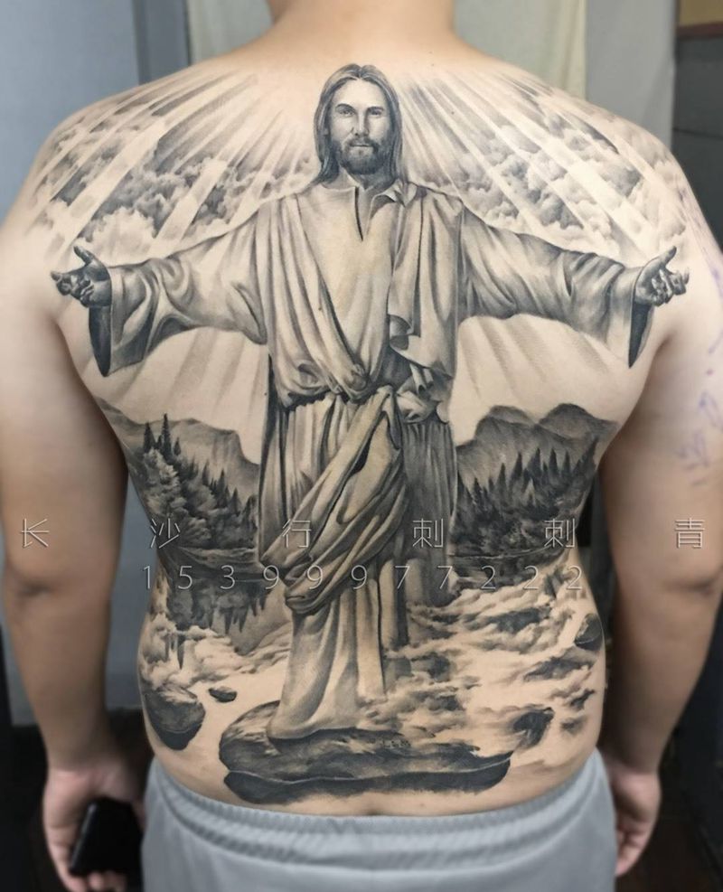 耶酥纹身图片
