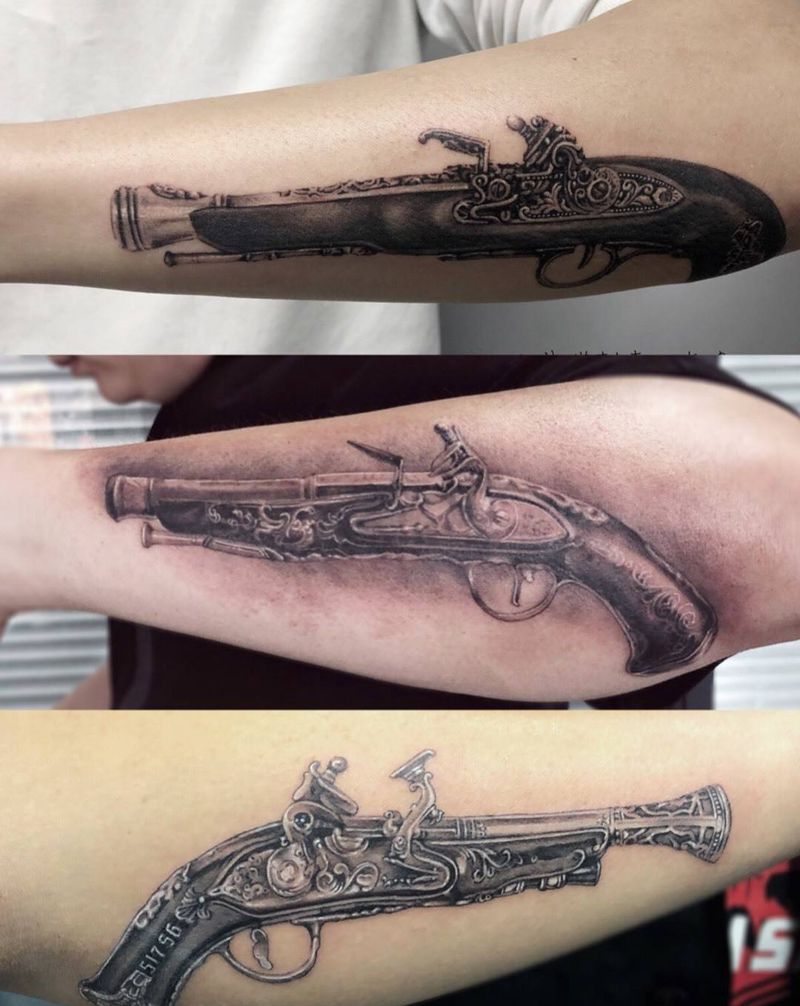 guns纹身图片