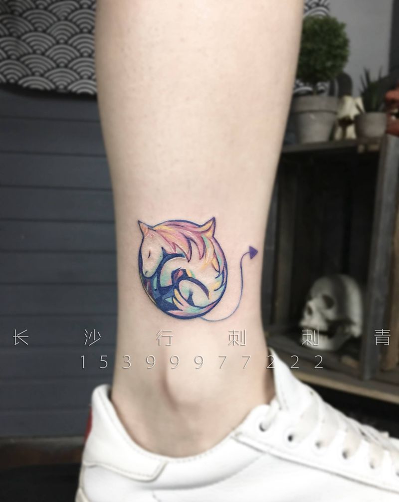 独角兽纹身图片