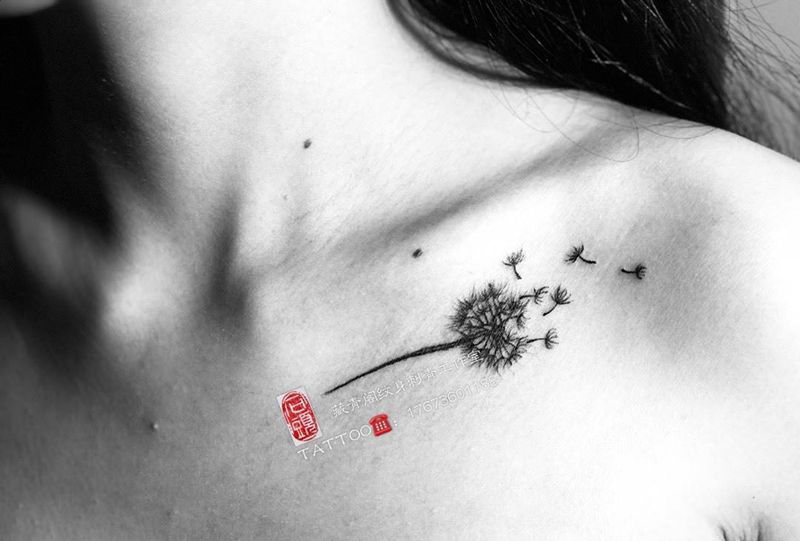 蒲公英纹身图片