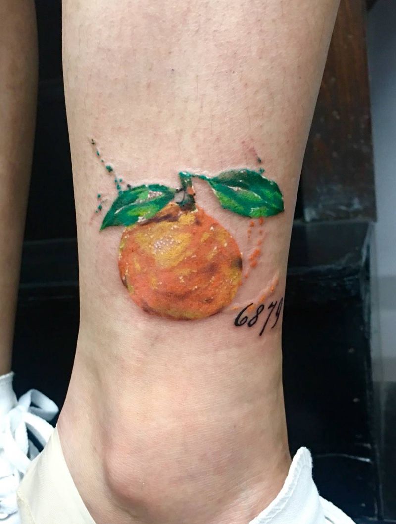 桔子纹身图片
