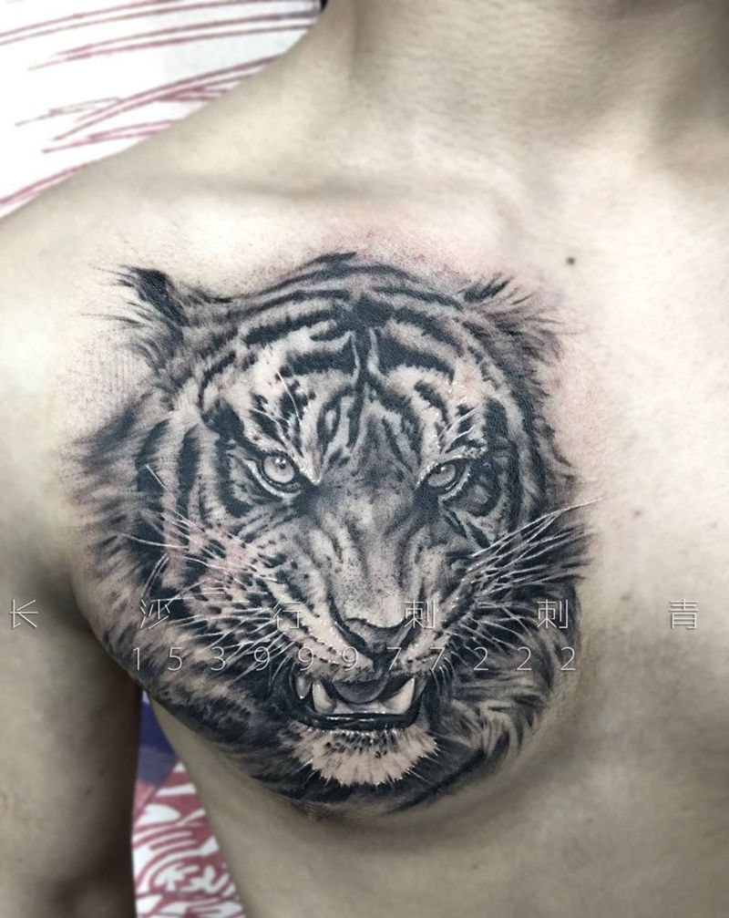 虎纹身图片