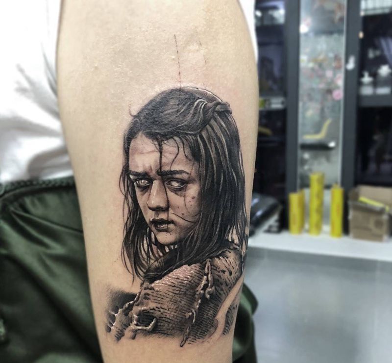 凡人皆有一死纹身图片_手臂欧美写实纹身图案