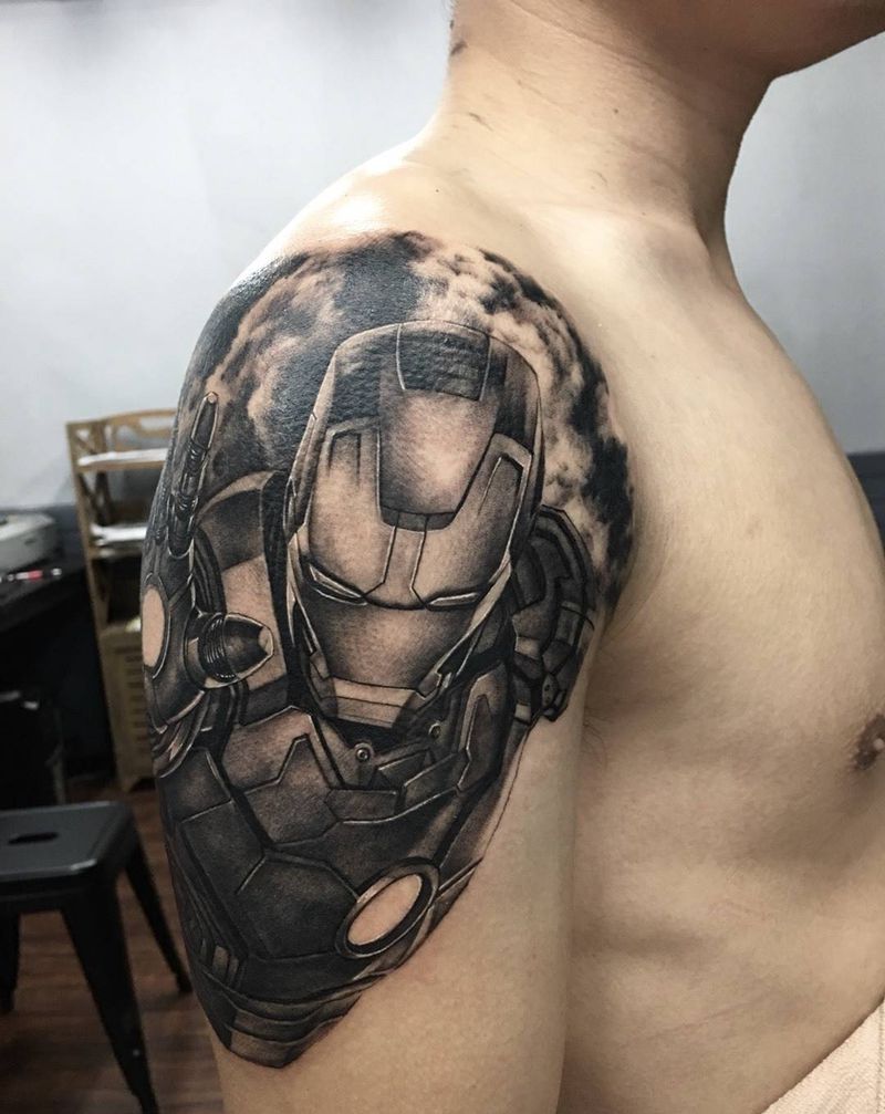 钢铁侠纹身图片